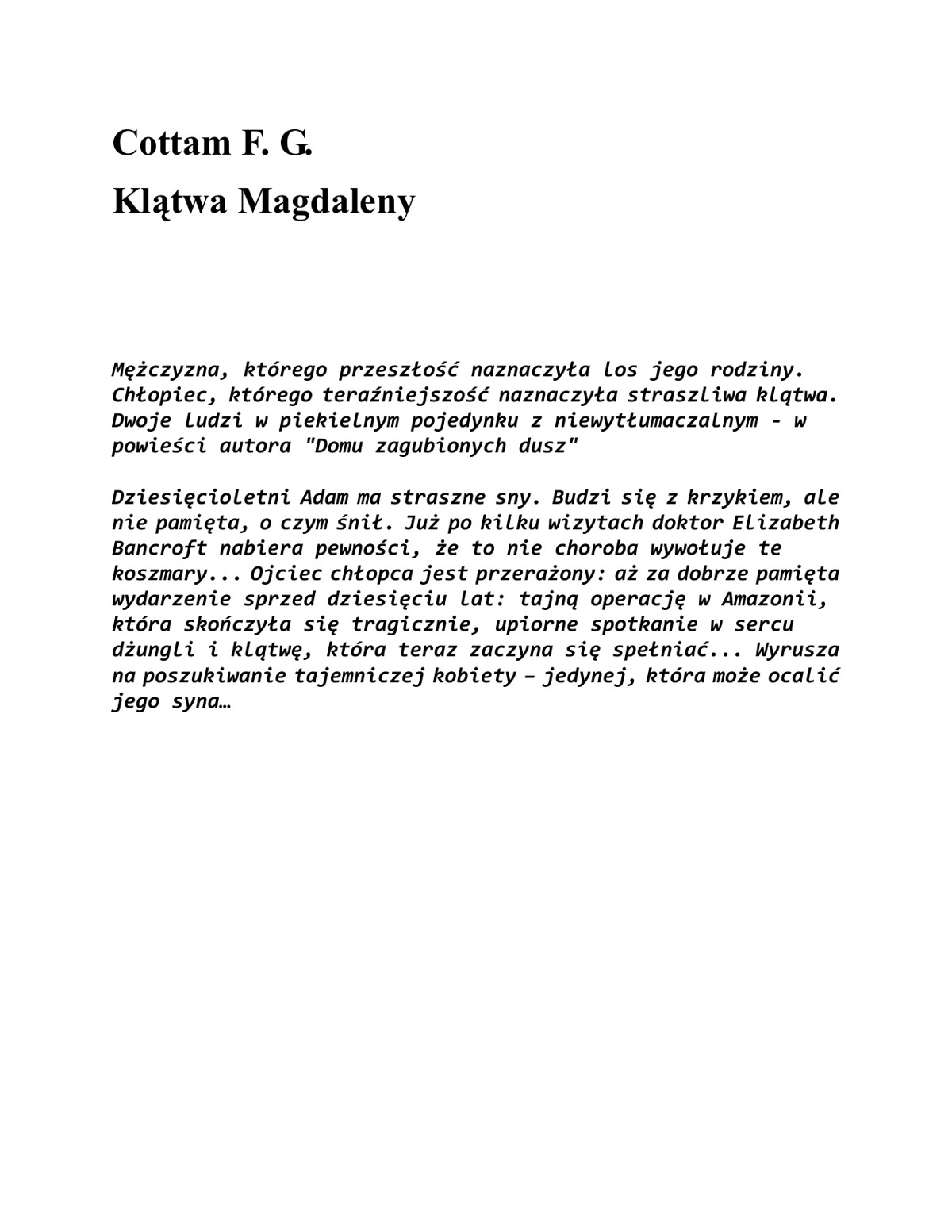 Klątwa Magdaleny